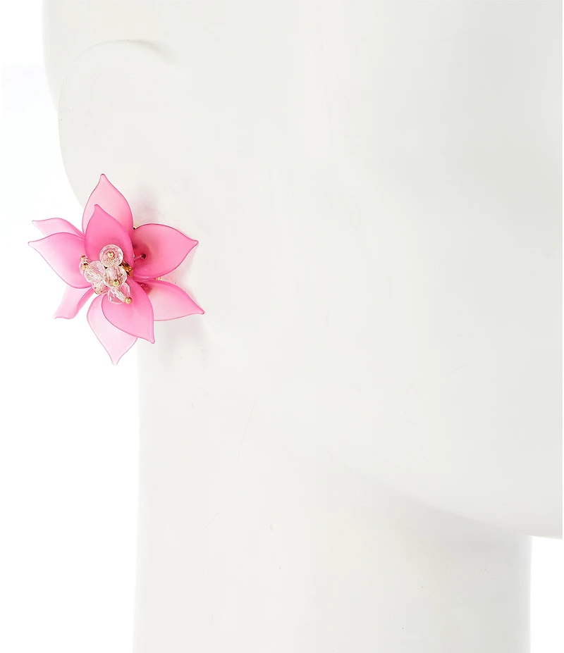 Dillard's Rosalie Pink Petals Resort Statement Stud Earrings