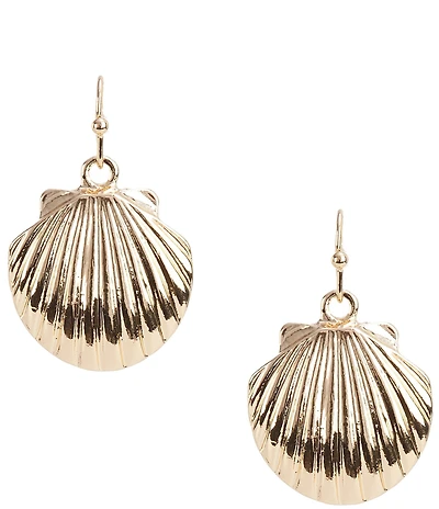 Dillard's Scallop Seashell Drop Earrings