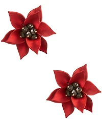 Dillard's Scarlet Flowers Large Statement Drop Earrings