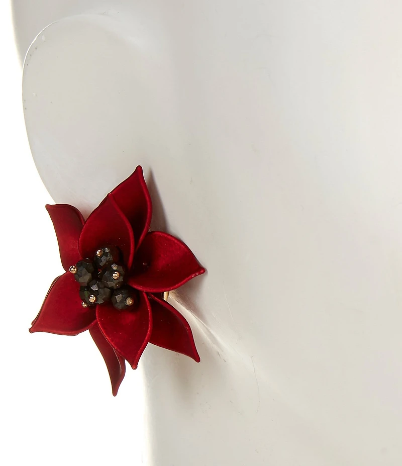 Dillard's Scarlet Flowers Large Statement Drop Earrings