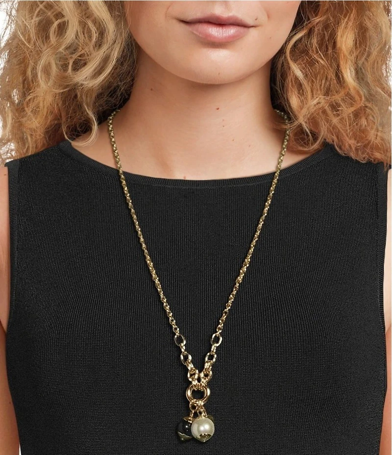 Dillard's Shaky Beads Long Pendant Necklace