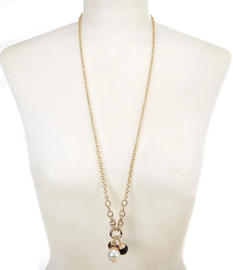 Dillard's Shaky Beads Long Pendant Necklace