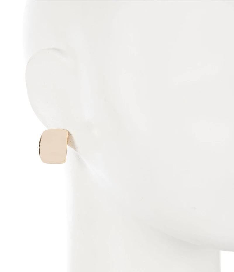Dillard's Square Metal Sculptural Clip-On Earrings