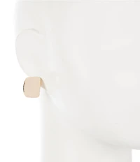 Dillard's Square Metal Sculptural Clip-On Earrings
