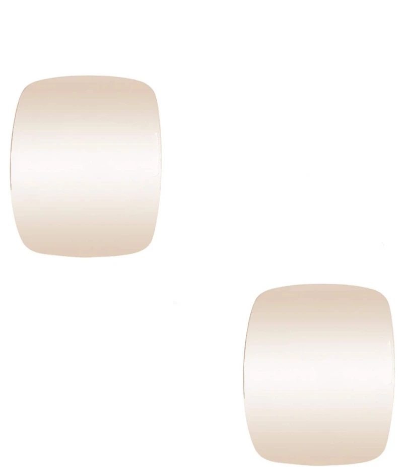 Dillard's Square Metal Sculptural Clip-On Earrings