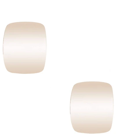 Dillard's Square Metal Sculptural Clip-On Earrings