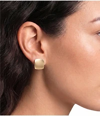 Dillard's Square Metal Sculptural Clip-On Earrings