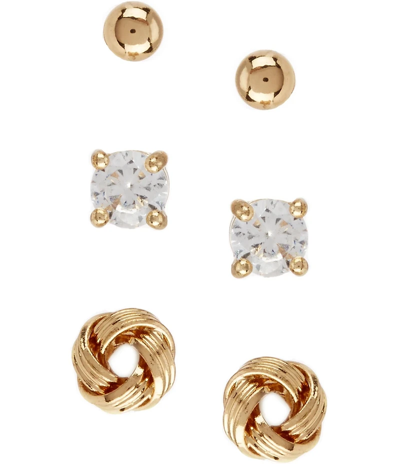 Dillard's Tailored Sterling Silver Stud Sensitive Earring Set