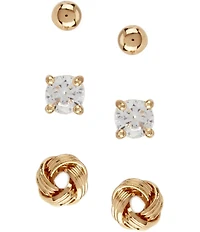 Dillard's Tailored Sterling Silver Stud Sensitive Earring Set