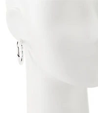 Dillard's Tailored Thick Wire Hoop Sensitive Earrings