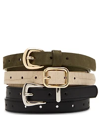 Dillard's Textured Belt Set