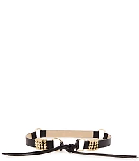 Dillard's Textured Gold Jewelry Bracket Fringe Tie Belt