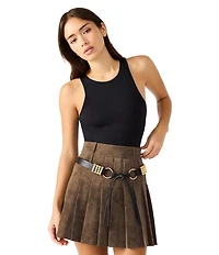 Dillard's Textured Gold Jewelry Bracket Fringe Tie Belt