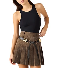 Dillard's Textured Gold Jewelry Bracket Fringe Tie Belt