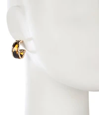 Dillard's Tortoise Resin Hoop Earrings