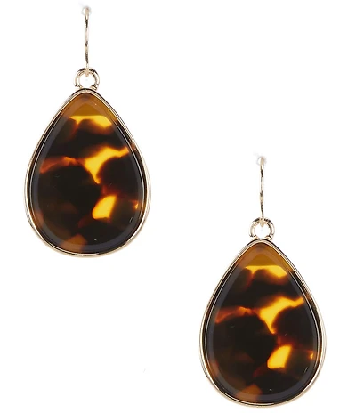 Dillard's Tortoise Teardrop Drop Earrings