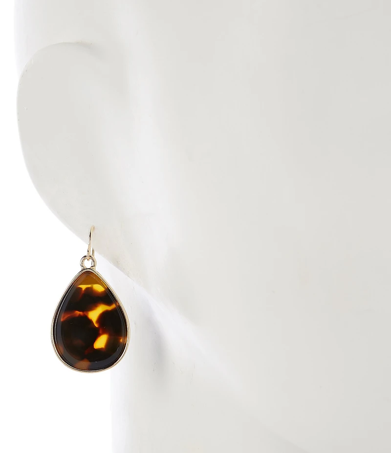 Dillard's Tortoise Teardrop Drop Earrings
