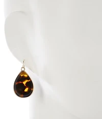Dillard's Tortoise Teardrop Drop Earrings