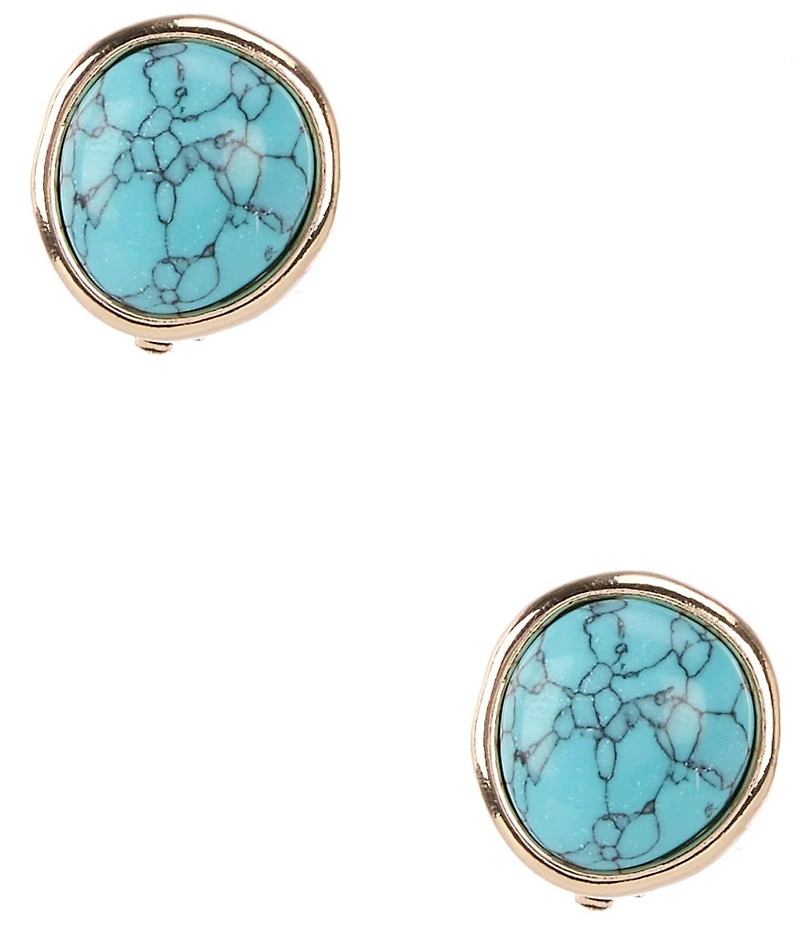 Dillard's Turquoise Clip Stud Earrings