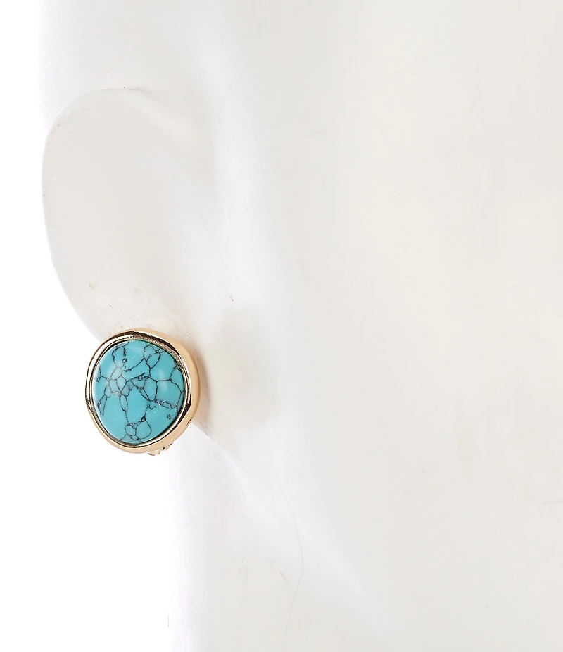 Dillard's Turquoise Clip Stud Earrings