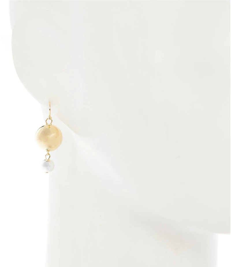 Dillard's Two Tone Bead Drop Earrings