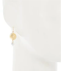 Dillard's Two Tone Bead Drop Earrings
