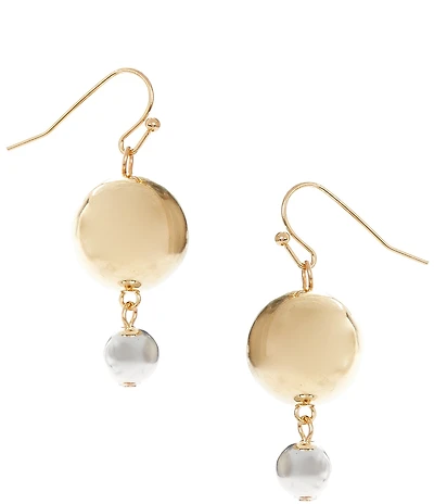 Dillard's Two Tone Bead Drop Earrings
