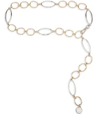 Dillard's Two Tone Oval & Circle Chain Belt
