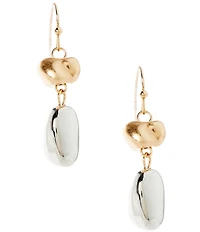 Dillard's Two Tone Pebble Linear Earrings