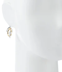 Dillard's Two Tone Triple Twist Hoop Sensitive Earrings