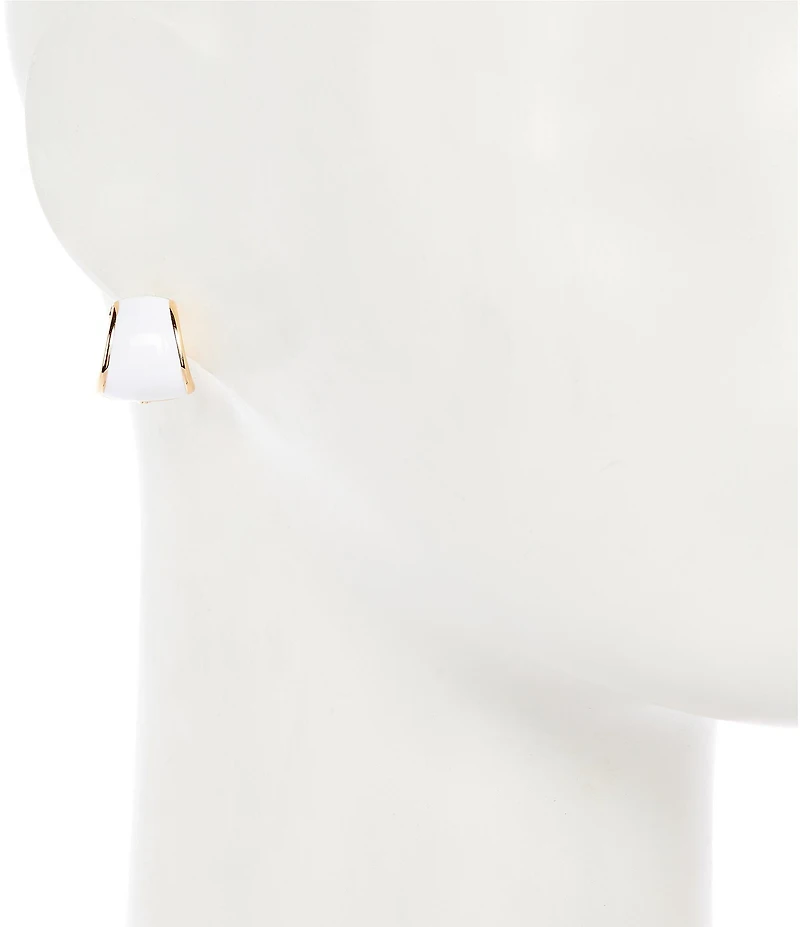 Dillard's Epoxy Wide Metal Clip-On Earrings