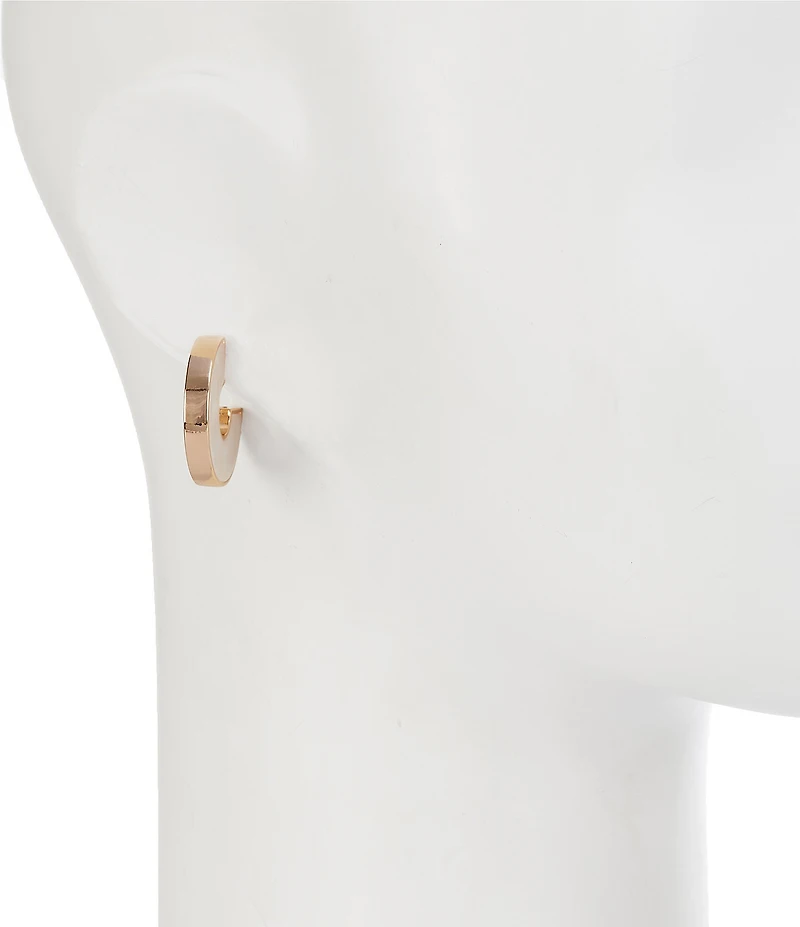 Dillard's White Swirl Cab Hoop Earrings