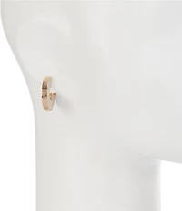 Dillard's White Swirl Cab Hoop Earrings