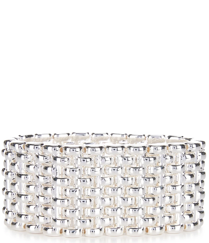 Dillard's Wide Watch Chain Stretch Bracelet