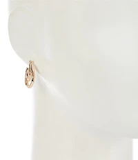 Dillard's Wobbly Textured Double Hoop Earrings