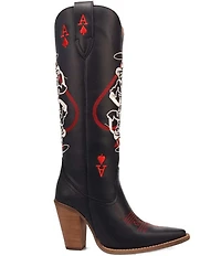 Dingo Ace Of Spades Leather Embroidered Tall Western Boots