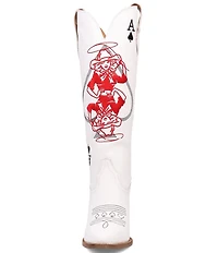 Dingo Ace Of Spades Leather Embroidered Tall Western Boots