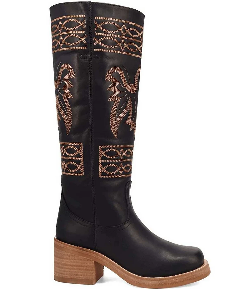 Dingo Avalon Leather Bird Stitch Tall Boots