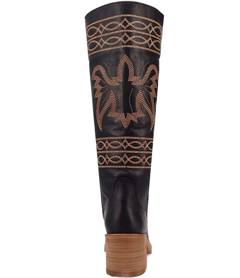 Dingo Avalon Leather Bird Stitch Tall Boots