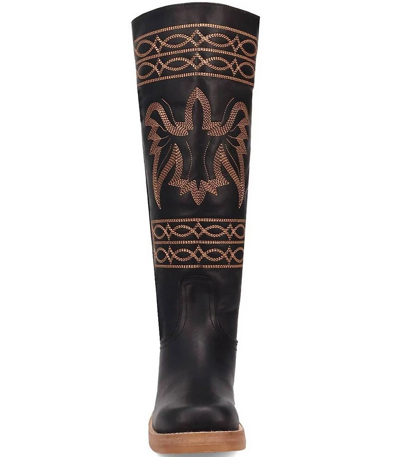Dingo Avalon Leather Bird Stitch Tall Boots