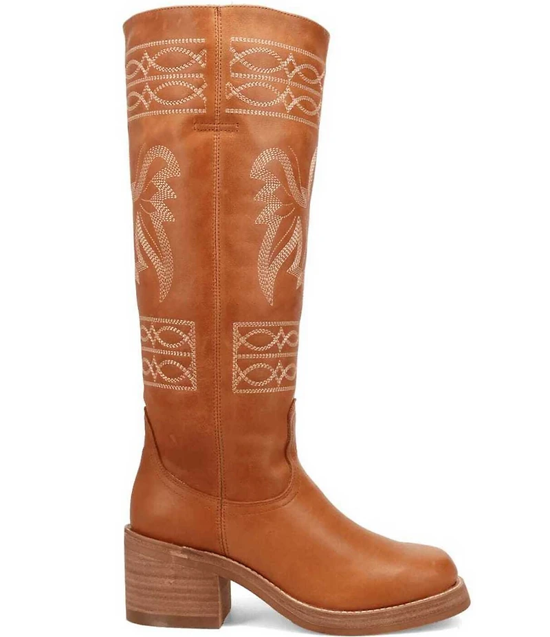 Dingo Avalon Leather Bird Stitch Tall Boots