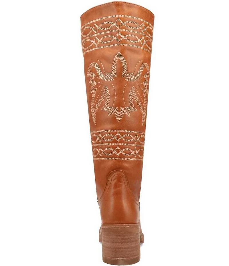 Dingo Avalon Leather Bird Stitch Tall Boots