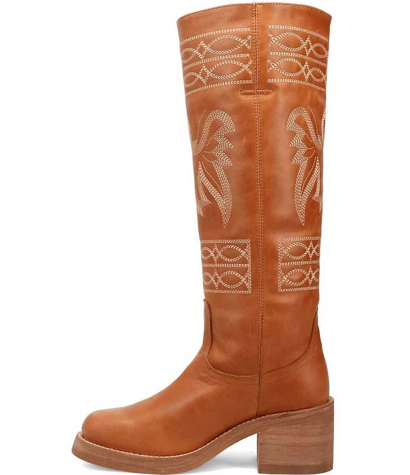 Dingo Avalon Leather Bird Stitch Tall Boots