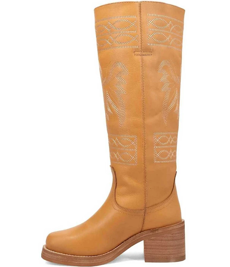 Dingo Avalon Leather Bird Stitch Tall Boots