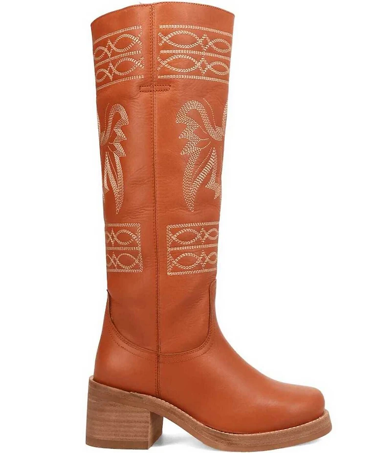 Dingo Avalon Leather Bird Stitch Tall Boots