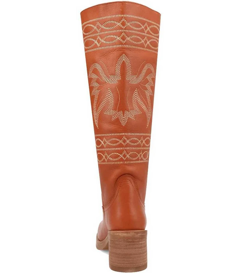 Dingo Avalon Leather Bird Stitch Tall Boots