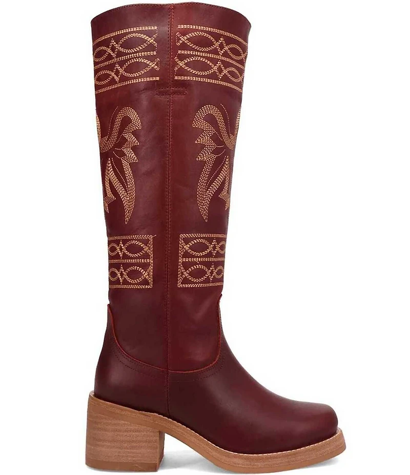 Dingo Avalon Leather Bird Stitch Tall Boots