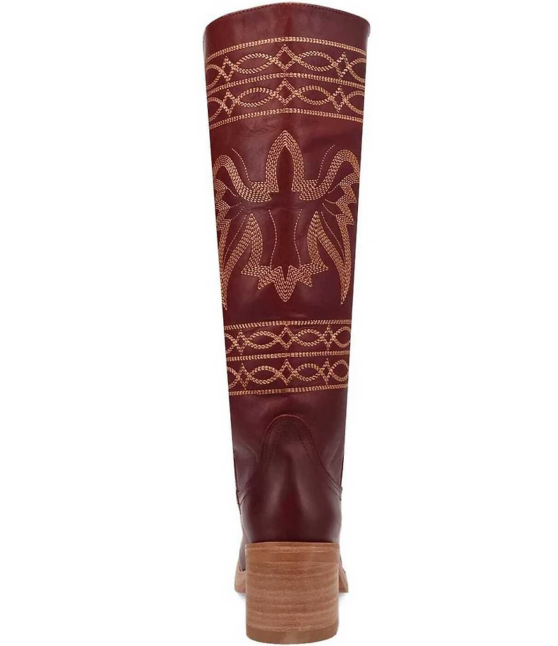 Dingo Avalon Leather Bird Stitch Tall Boots