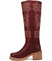Dingo Avalon Leather Bird Stitch Tall Boots