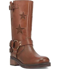 Dingo Blacklist Leather Star O-Ring Harness Hardware Moto Boots